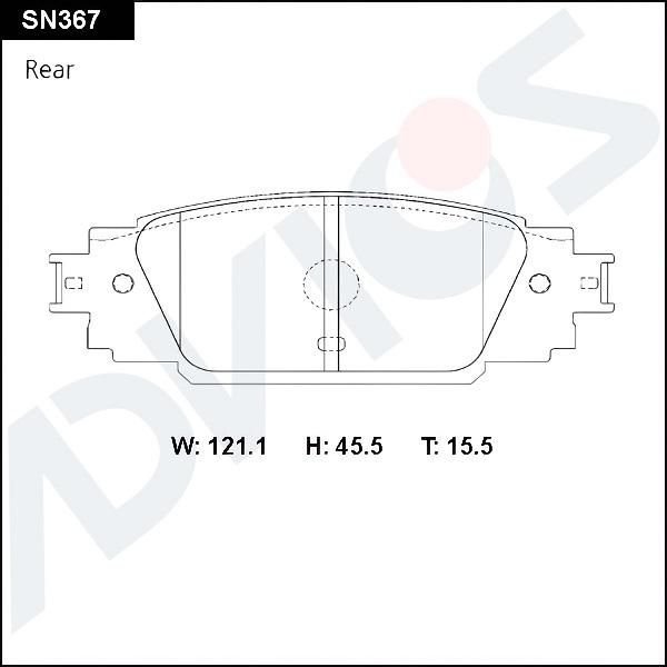 ADVICS SN367 - Set placute frana,frana disc - allinparts.ro
