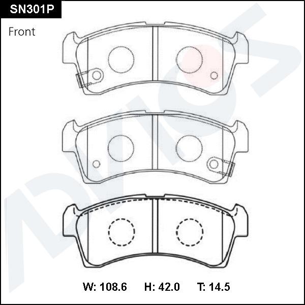 ADVICS SN301P - Set placute frana,frana disc - allinparts.ro