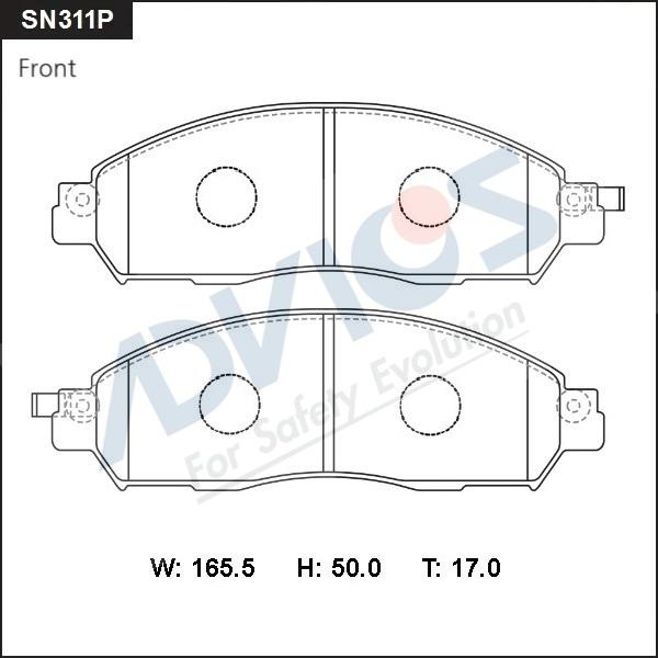 ADVICS SN311P - Set placute frana,frana disc allinparts.ro