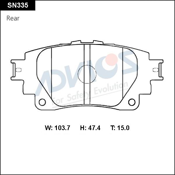 ADVICS SN335 - Set placute frana,frana disc allinparts.ro