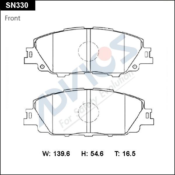 ADVICS SN330 - Set placute frana,frana disc allinparts.ro