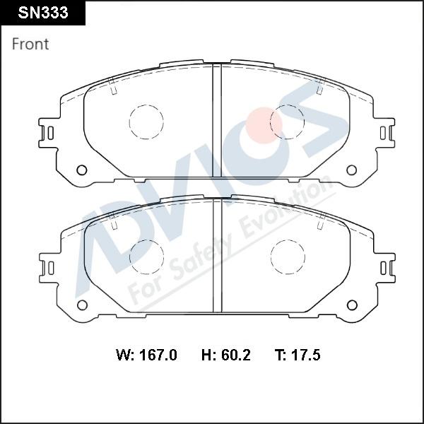 ADVICS SN333 - Set placute frana,frana disc - allinparts.ro