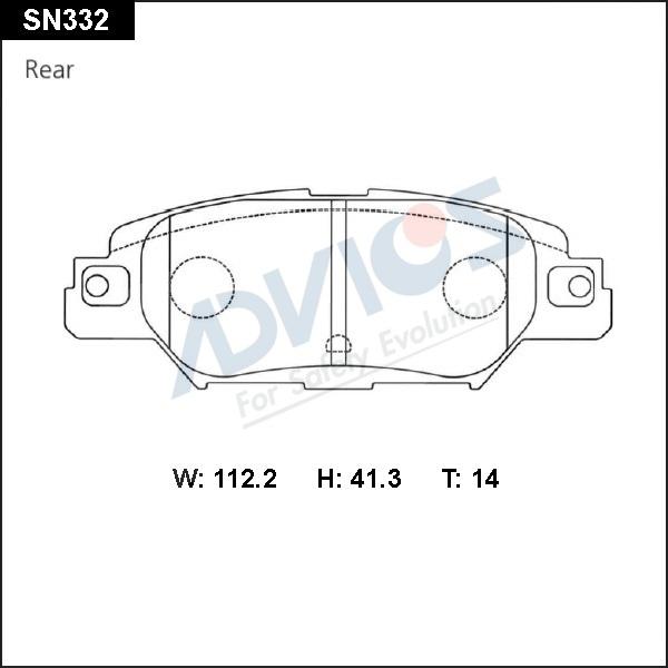 ADVICS SN332 - Set placute frana,frana disc - allinparts.ro