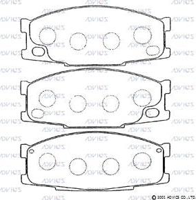 ADVICS SN244E - Set placute frana,frana disc allinparts.ro