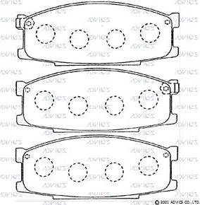ADVICS SN244P - Set placute frana,frana disc allinparts.ro