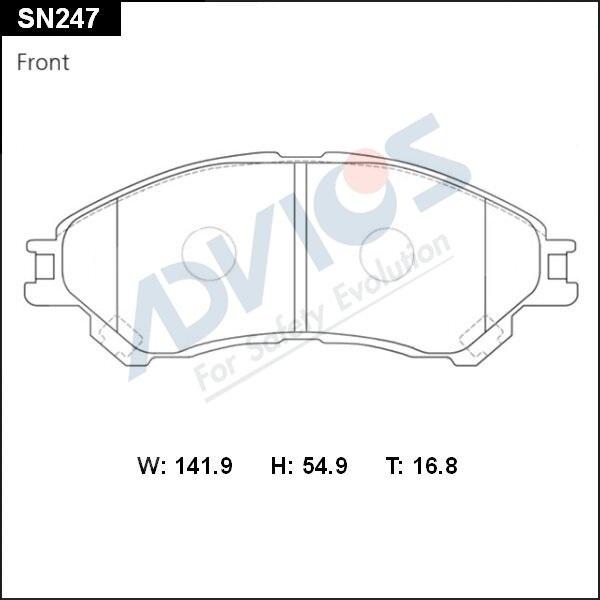 ADVICS SN247 - Set placute frana,frana disc allinparts.ro