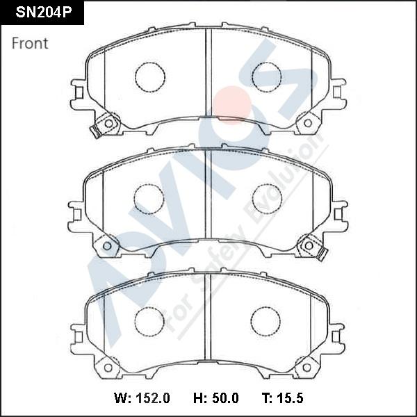 ADVICS SN204P - Set placute frana,frana disc allinparts.ro