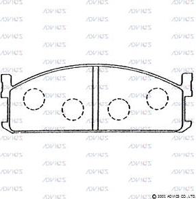 ADVICS SN230 - Set placute frana,frana disc - allinparts.ro