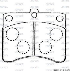 ADVICS SN233 - Set placute frana,frana disc allinparts.ro