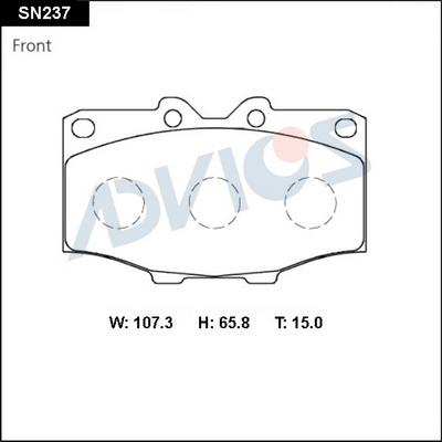 ADVICS SN237 - Set placute frana,frana disc allinparts.ro