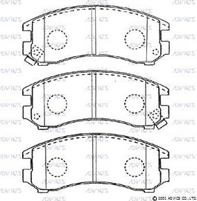 ADVICS SN760P - Set placute frana,frana disc allinparts.ro