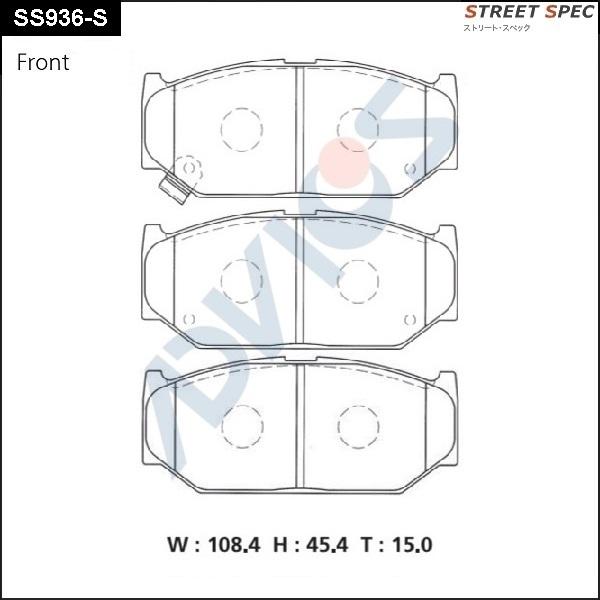 ADVICS SS936-S - Set placute frana,frana disc - allinparts.ro