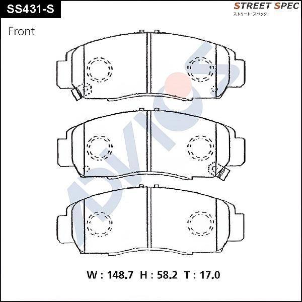 ADVICS SS431-S - Set placute frana,frana disc - allinparts.ro