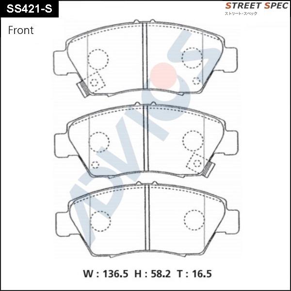 ADVICS SS421-S - Set placute frana,frana disc - allinparts.ro