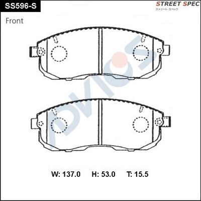 ADVICS SS596-S - Set placute frana,frana disc allinparts.ro
