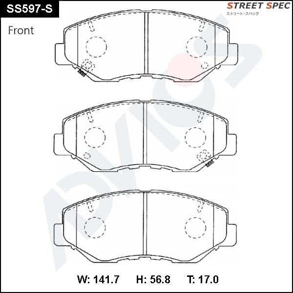 ADVICS SS597-S - Set placute frana,frana disc allinparts.ro