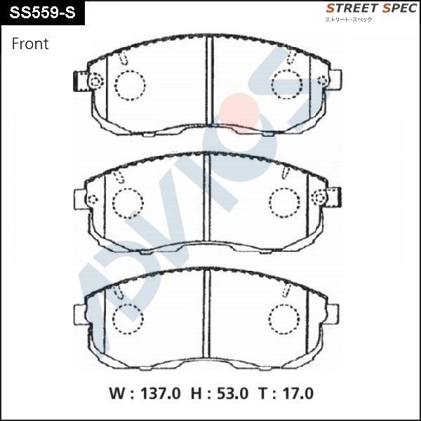 ADVICS SS559-S - Set placute frana,frana disc allinparts.ro