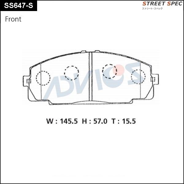 ADVICS SS647-S - Set placute frana,frana disc - allinparts.ro
