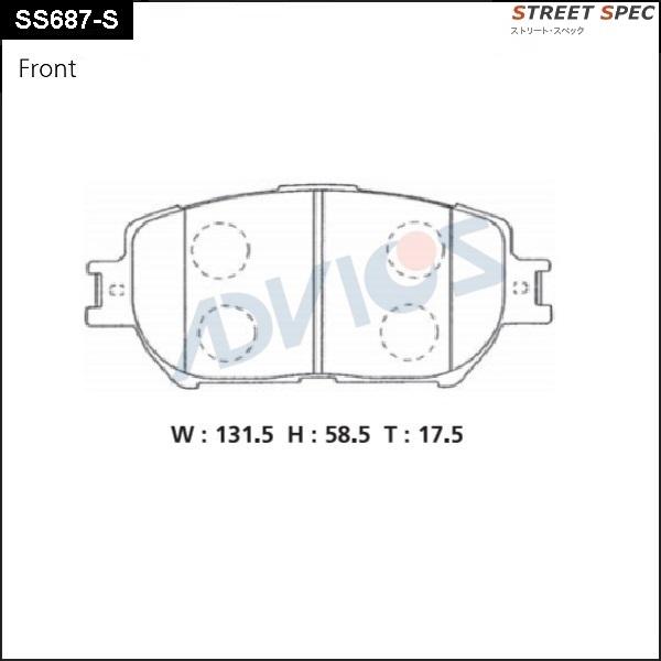 ADVICS SS687-S - Set placute frana,frana disc - allinparts.ro