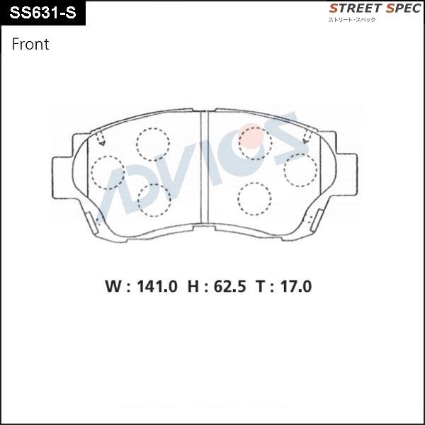 ADVICS SS631-S - Set placute frana,frana disc allinparts.ro
