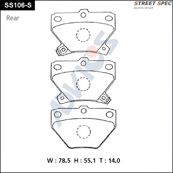 ADVICS SS106-S - Set placute frana,frana disc allinparts.ro