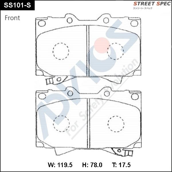 ADVICS SS101-S - Set placute frana,frana disc allinparts.ro