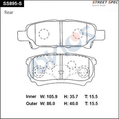 ADVICS SS895-S - Set placute frana,frana disc allinparts.ro