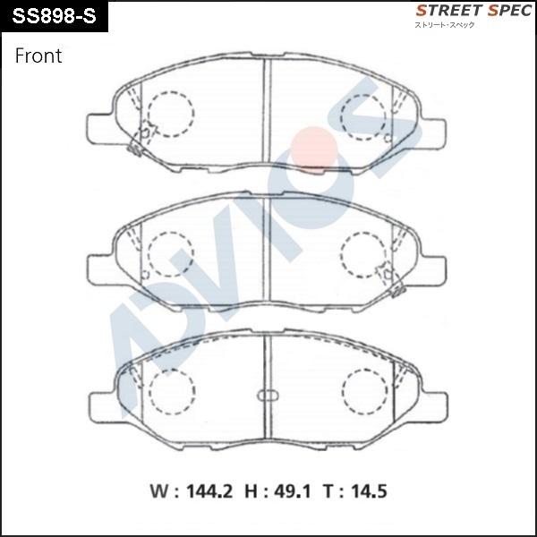 ADVICS SS898-S - Set placute frana,frana disc allinparts.ro