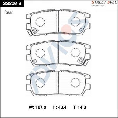 ADVICS SS806-S - Set placute frana,frana disc allinparts.ro