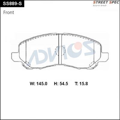 ADVICS SS889-S - Set placute frana,frana disc allinparts.ro