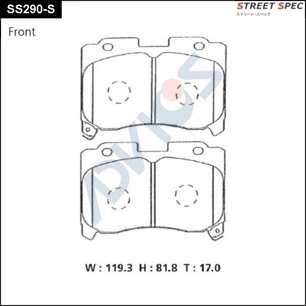 ADVICS SS290-S - Set placute frana,frana disc allinparts.ro