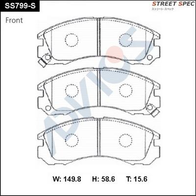 ADVICS SS799-S - Set placute frana,frana disc allinparts.ro