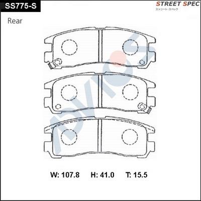 ADVICS SS775-S - Set placute frana,frana disc allinparts.ro