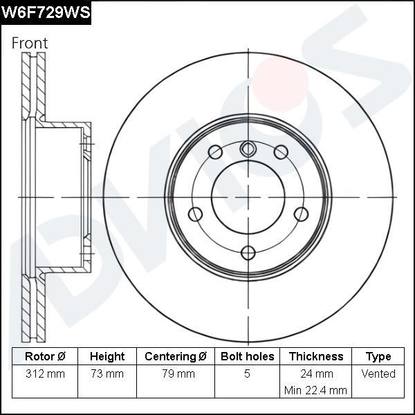 ADVICS W6F729WS - Disc frana - allinparts.ro