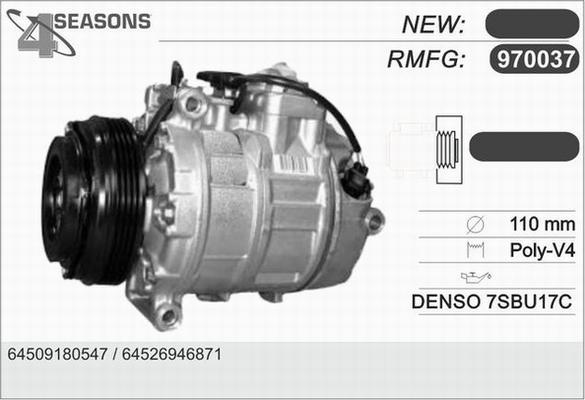 AHE 970037 - Compresor, climatizare - allinparts.ro