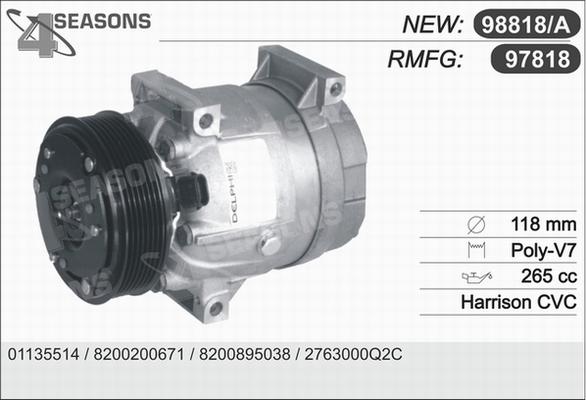 AHE 97818 - Compresor, climatizare allinparts.ro