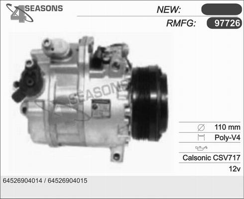 AHE 97726 - Compresor, climatizare - allinparts.ro