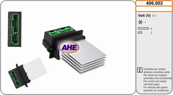 AHE 406.002 - Unitate comanda, ventilator electric (racire motor) allinparts.ro