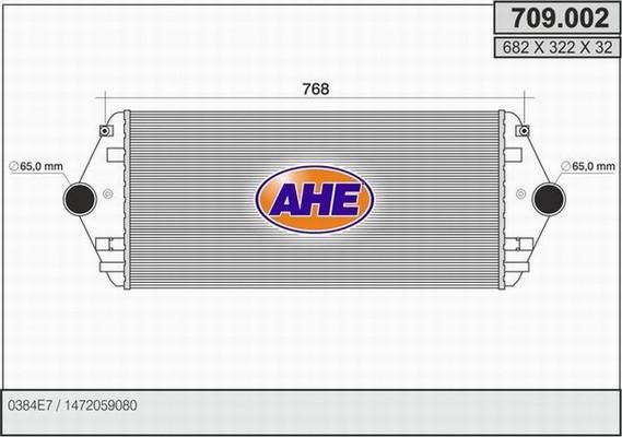 AHE 709.002 - Intercooler, compresor - allinparts.ro