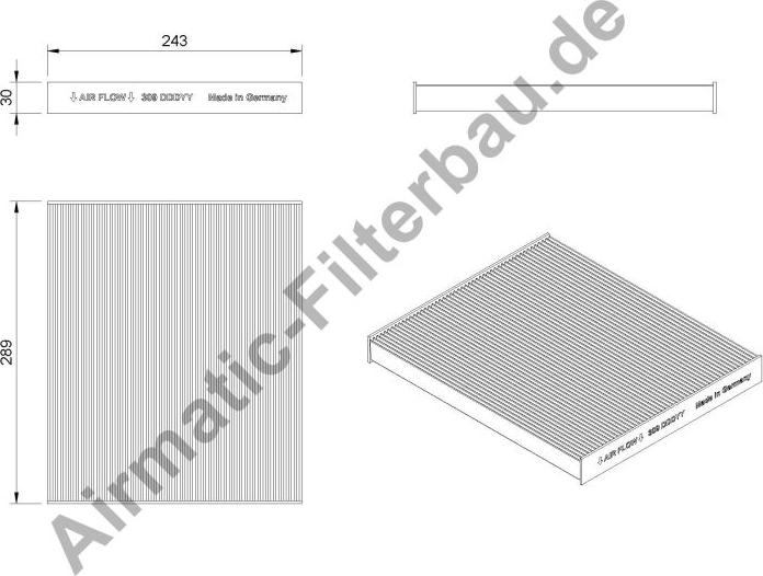 Airmatic IF1309P - Filtru, aer habitaclu - allinparts.ro