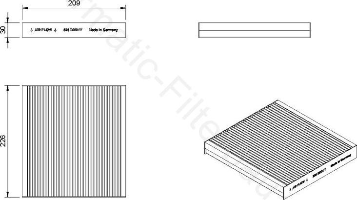 Airmatic IF1325 - Filtru, aer habitaclu - allinparts.ro