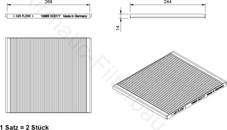 Airmatic IF1599SB - Filtru, aer habitaclu - allinparts.ro