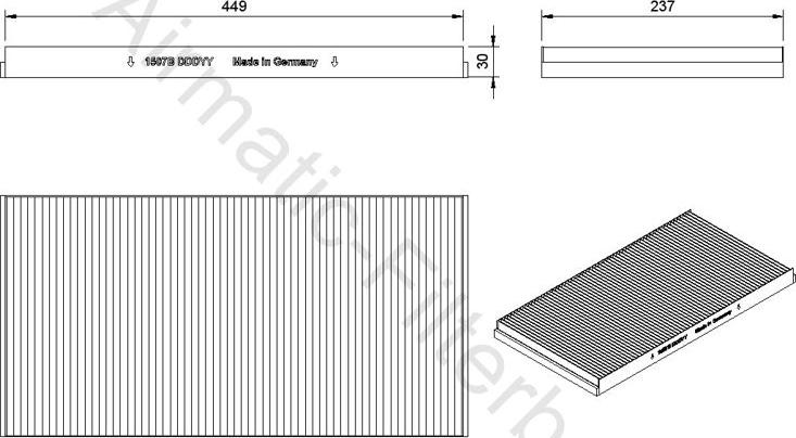 Airmatic IF1507B - Filtru, aer habitaclu allinparts.ro
