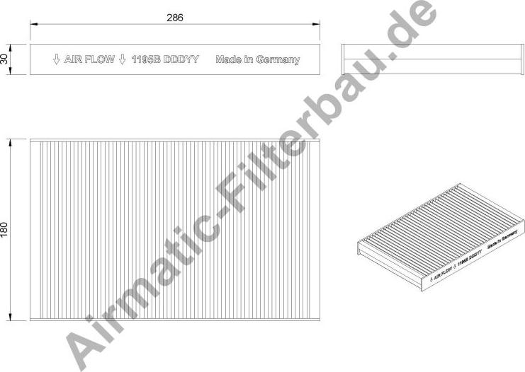 Airmatic IF1195B - Filtru, aer habitaclu - allinparts.ro