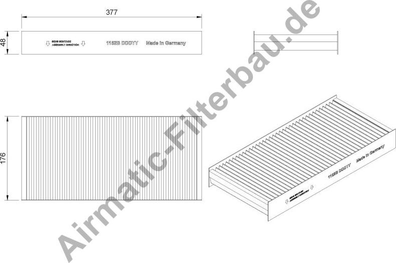 Airmatic IF1152B - Filtru, aer habitaclu allinparts.ro