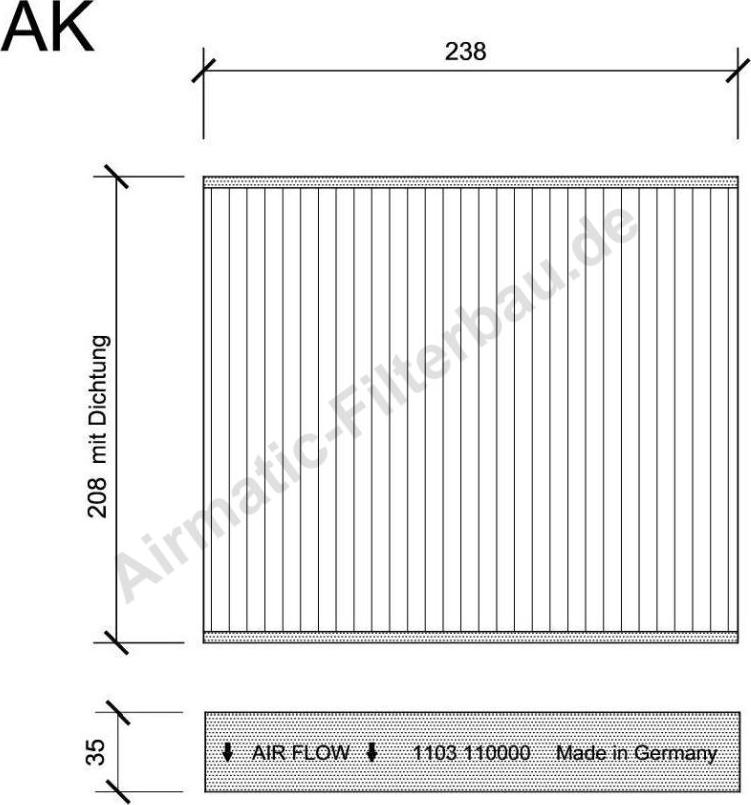 Airmatic IF1103P - Filtru, aer habitaclu - allinparts.ro