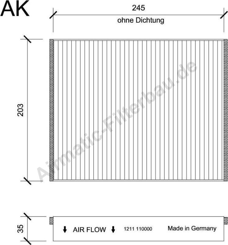 Airmatic IF1211P - Filtru, aer habitaclu allinparts.ro
