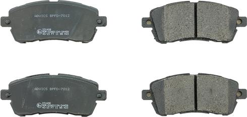 AISIN BPFD-7012 - Set placute frana,frana disc allinparts.ro