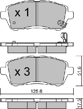 AISIN BPFO-1002 - Set placute frana,frana disc - allinparts.ro