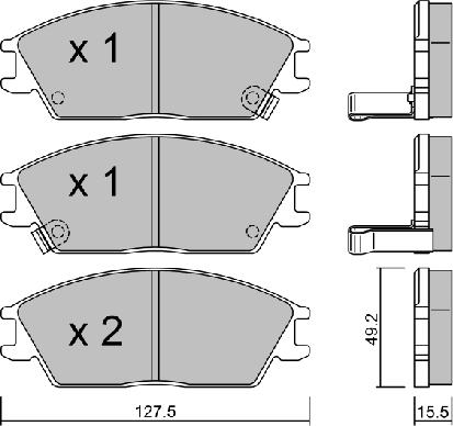 AISIN BPHY-1904 - Set placute frana,frana disc allinparts.ro